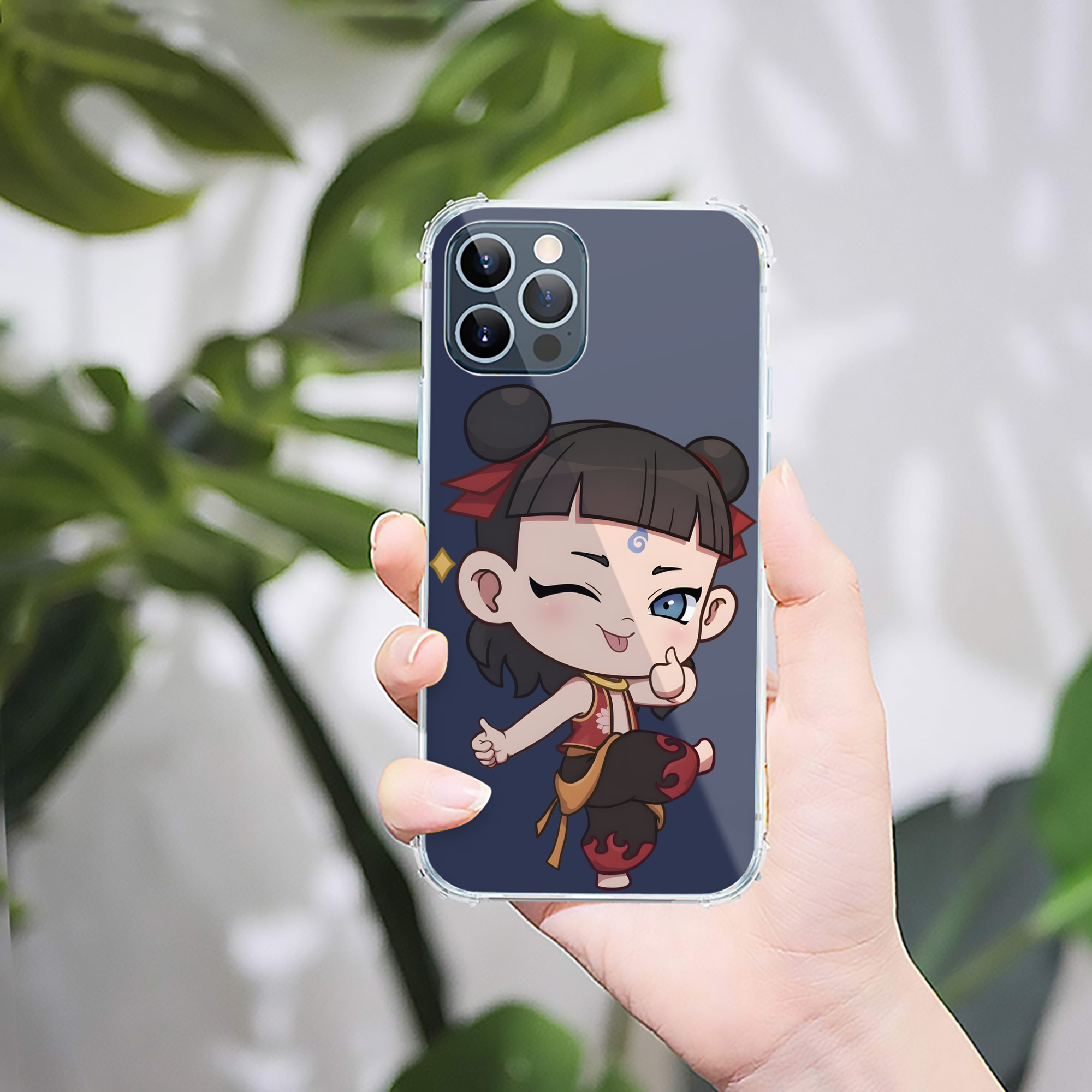 （画像用） Ne Zha 2 ナタ 魔童の大暴れ 【iPhone 12シリーズ対応】透明スマホケース（クリアソフトケース）
